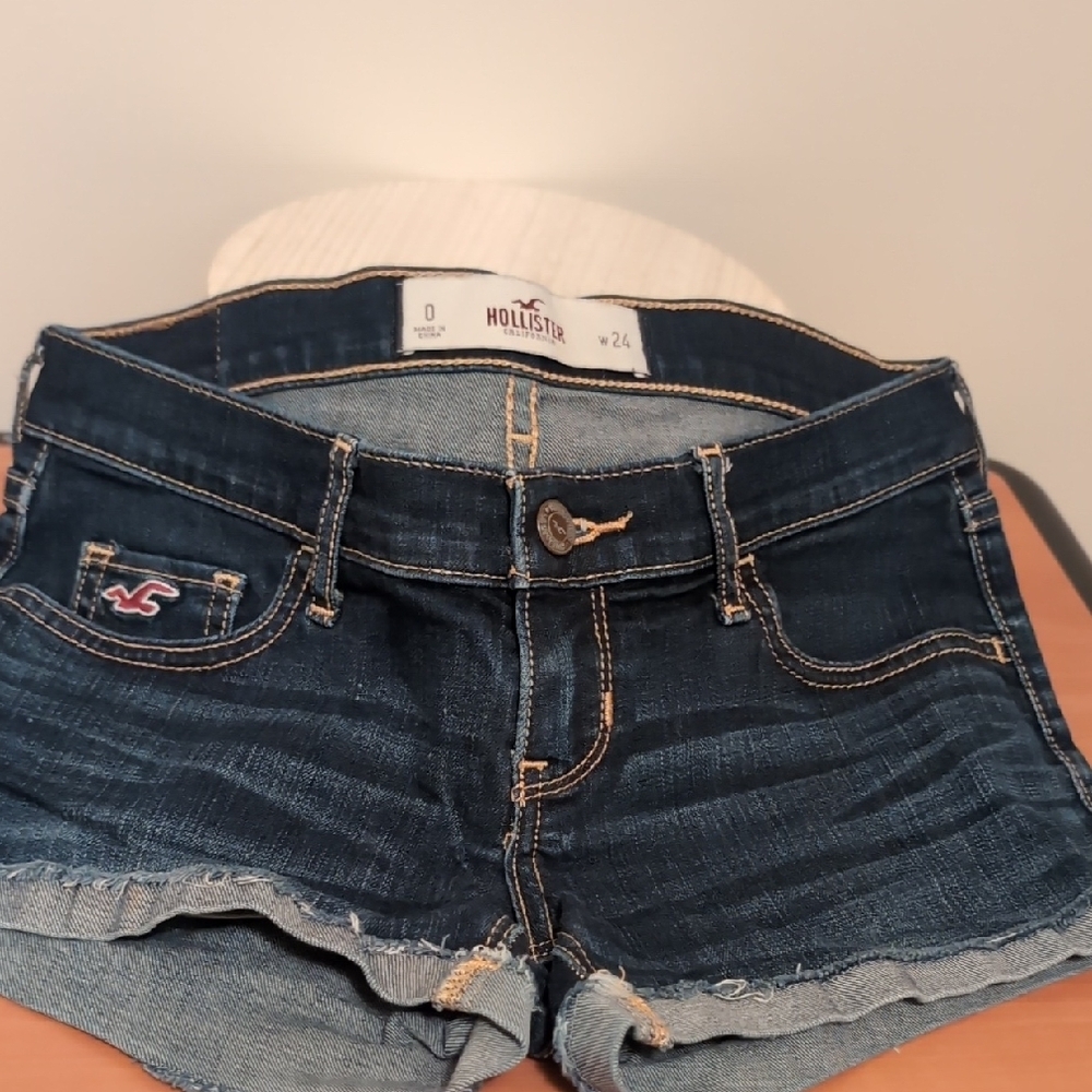 Hollister Dark Blue Denim Shorts